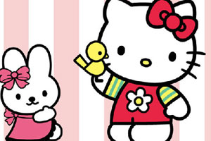 给凯蒂猫填颜色