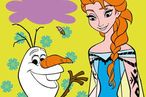 艾莎雪宝填颜色