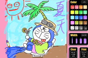 机器猫水彩画11