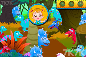 可爱宝贝逛恐龙公园