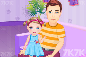 可爱女孩去钓鱼