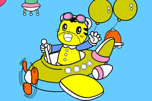 巧虎飞行员填色