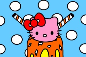 凯蒂猫雪糕填色书