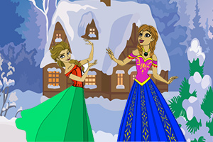 帮安娜与艾尔莎上色