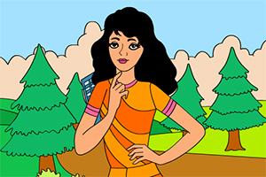 纯朴女生填颜色