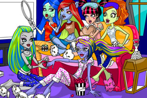 怪物女孩卧室上色