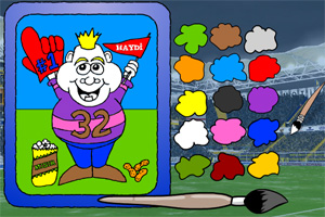 给足球裁判上色