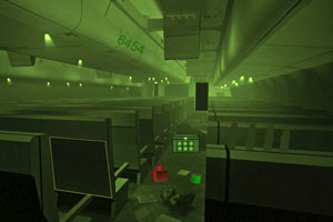 逃离废弃的军用飞机