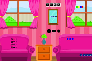 逃出红色装饰房间