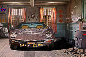 逃离废弃的汽车棚