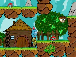 小蓝怪带坚果回家