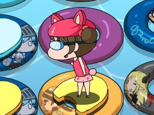 大眼萌萌过泳池