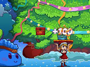 圣诞节美女接礼物