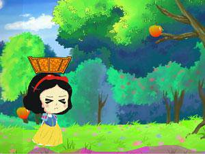 白雪公主接苹果