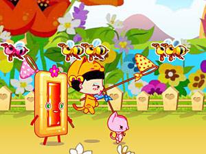 小黑花花抓蜜蜂