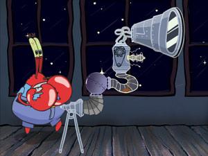 蟹老板安装望远镜