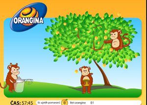 猴子摘水果