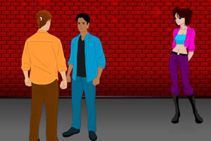 男孩为女孩打架