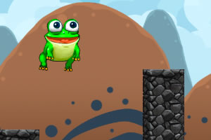 青蛙跳木桩