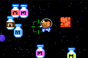 太空猫收集奶瓶