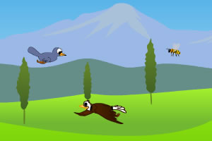 可爱的饥饿小鸟