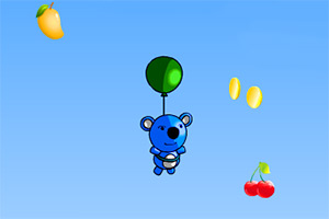 蓝色小熊吃水果