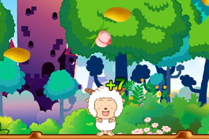 懒羊羊开心吃水果