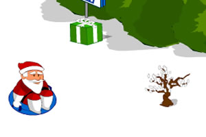 玩滑板的圣诞老人