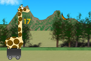 吃香蕉的长颈鹿