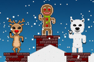 圣诞老人丢雪球