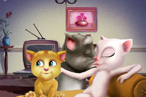 汤姆猫亲吻爱妻