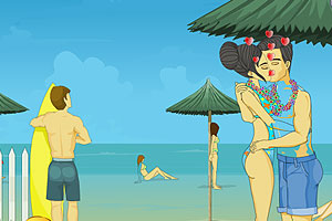 夏威夷海滩之吻