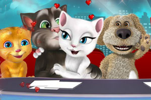 汤姆猫偷偷接吻