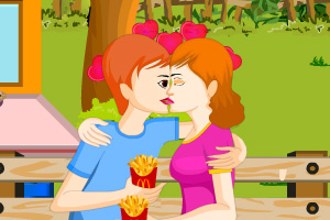 小公园情侣接吻