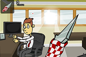 上班族发飙砸电脑6