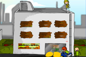 站在楼顶炸人玩