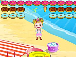 可爱宝贝吃甜甜圈