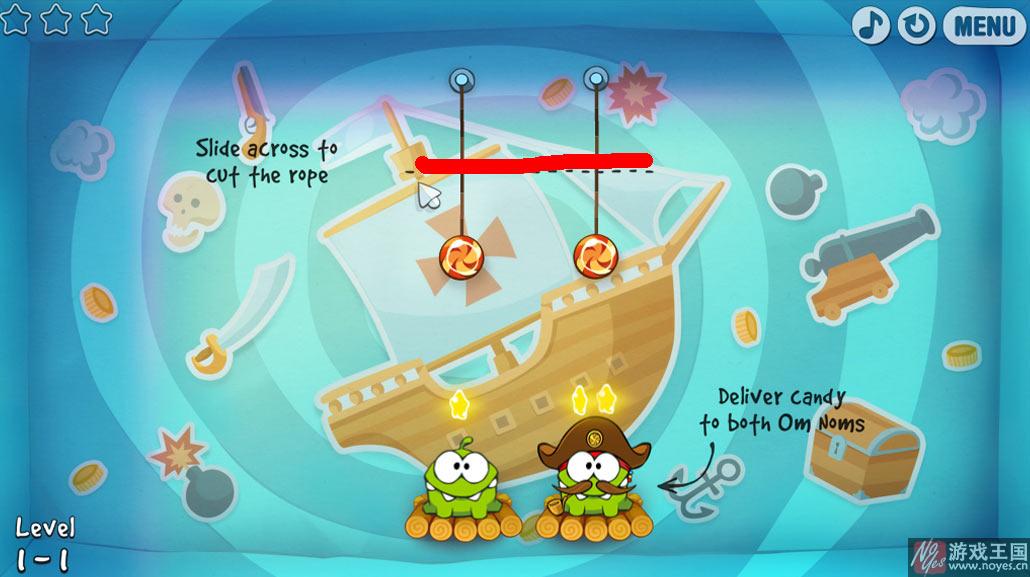 割绳子时光旅行图文攻略(第一章)？割绳子时光旅行图文技巧(第一章)