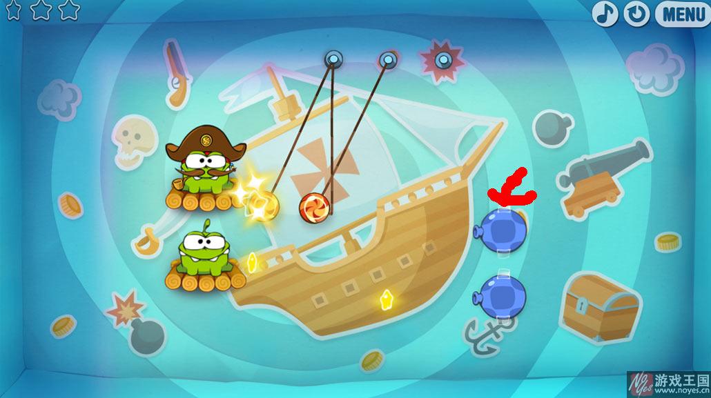 割绳子时光旅行图文攻略(第一章)？割绳子时光旅行图文技巧(第一章)