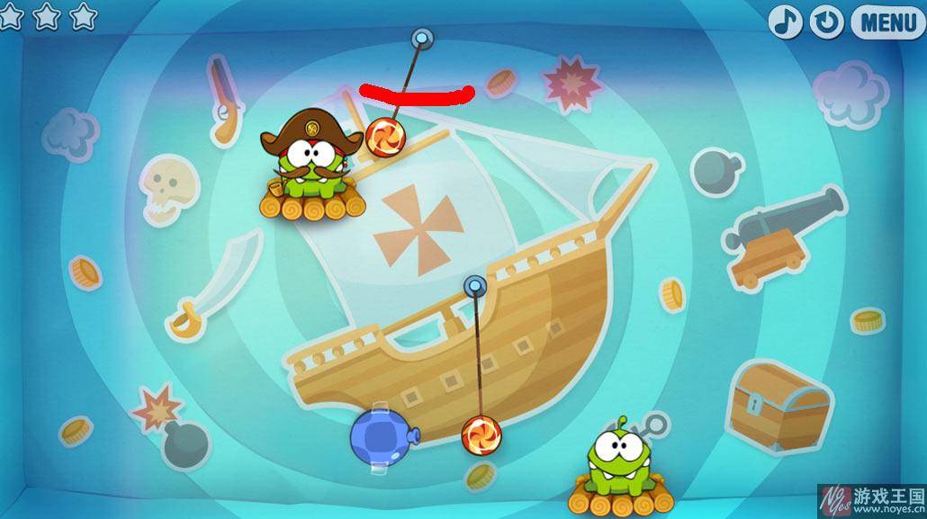 割绳子时光旅行图文攻略(第一章)？割绳子时光旅行图文技巧(第一章)