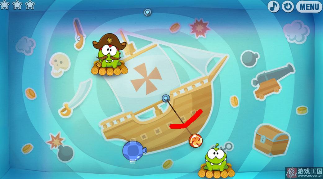 割绳子时光旅行图文攻略(第一章)？割绳子时光旅行图文技巧(第一章)