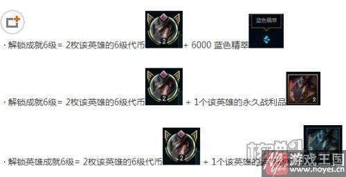 该英雄的永久战利品是什么样？lol6级成就咋合成