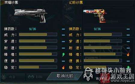 属性对比介绍？生死狙击荣耀沙鹰大神评测