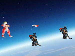 奥特曼击打怪兽