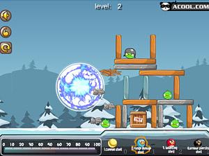 愤怒小鸟炮击坏猪