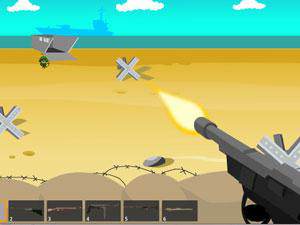 沙滩防御战
