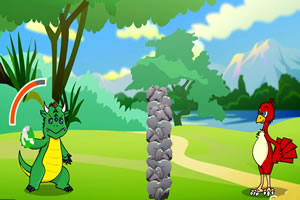 恐龙与鸵鸟对决