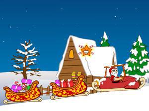 圣诞老人驾车送礼