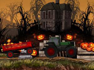 万圣节卡车运南瓜