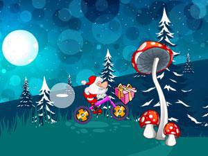 圣诞老人骑单车